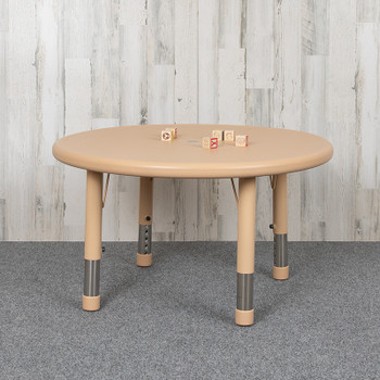 Flash Furniture 33RD Natural Activity Table, Model# YU-YCX-007-2-ROUND-TBL-NAT-GG 2