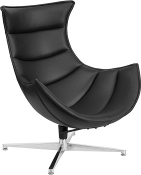 Flash Furniture Black Leather Cocoon Chair, Model# ZB-31-GG