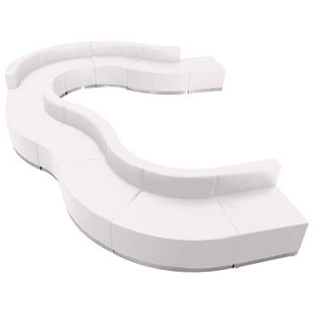 Flash Furniture HERCULES Alon Series White Leather Recep Set, 11 PC, Model# ZB-803-570-SET-WH-GG