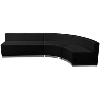 Flash Furniture HERCULES Alon Series Black Leather Recep Set, 3 PC, Model# ZB-803-750-SET-BK-GG
