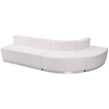 Flash Furniture HERCULES Alon Series White Leather Recep Set, 3 PC, Model# ZB-803-790-SET-WH-GG