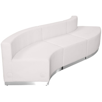 Flash Furniture HERCULES Alon Series White Leather Recep Set, 3 PC, Model# ZB-803-830-SET-WH-GG