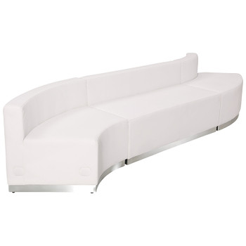 Flash Furniture HERCULES Alon Series White Leather Recep Set, 3 PC, Model# ZB-803-850-SET-WH-GG
