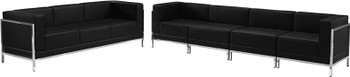 Flash Furniture HERCULES Imagination Series Black Leather Recep Set, 5 PC, Model# ZB-IMAG-SET17-GG