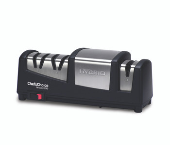 Chefs Choice 290 Hybrid Sharpener 2 Stage 15/20 Deg Diizor Black/Stainless Steel, Model# 0290101