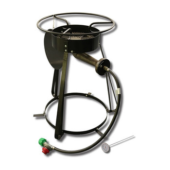 King Kooker 54,000 BTU Bolt Together Portable Propane Gas Outdoor Cooker  with Special Recessed Wok Ring and 18 in. Steel Wok 24 WC - The Home Depot