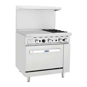 Cook Rite 36" Combination Gas Range w/ Left Griddle, Model# AGR-2B24GL