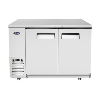 Atosa 59" Shallow Depth Back Bar Cooler w/ Solid Doors, Model# SBB59GRAUS1