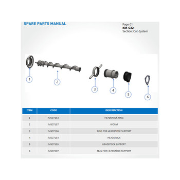 Stainless Support Nut For Headstock for KMG-32, Model# M507156