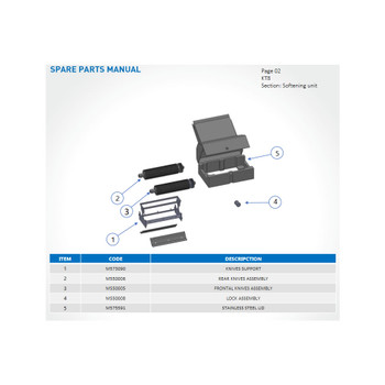 Complete Front Roller Assembly for KT-8, Model# M550005