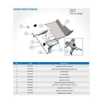 Carriage Support for KMS-13, Model# M572392