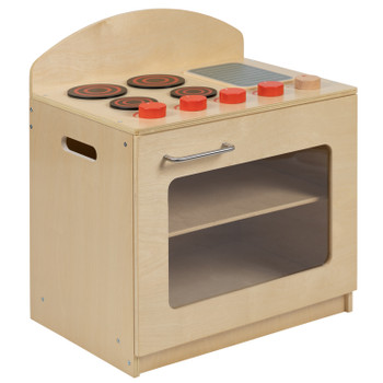 Flash Furniture Hercules Children's Wooden Kitchen Stove for Commercial or Home Use Safe, Kid Friendly Design, Model# MK-DP001-GG