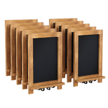 Flash Furniture Canterbury 9.5" x 14" 10 PK Torched Wood Chalkboards, Model# 10-HFKHD-GDIS-CRE8-122315-GG