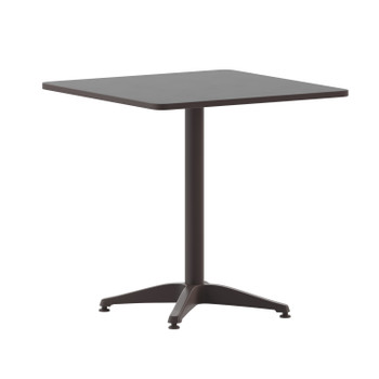 Flash Furniture Mellie 27.5'' Bronze Square Metal Indoor-Outdoor Table w/ Base, Model# TLH-053-2-BZ-GG