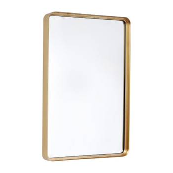 Flash Furniture Janinne 20"x30" Rectangle Gold Metal Deep Framed Wall Mirror Large Accent Mirror for Bathroom, Entryway, Dining Room, & Living Room, Model# HMHD-9M2999GD-GLD-GG