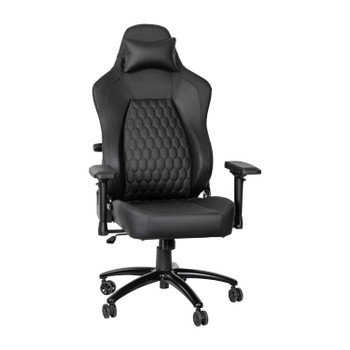 Flash Furniture Falco Ergonomic High Back Adjustable Gaming Chair w/ 4D Armrests, Headrest Pillow, & Adjustable Lumbar Support, Black w/ Black Stitching, Model# SY-088-BK-GG