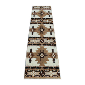 Flash Furniture Mohave Collection 2' x 7' Ivory Traditional Southwestern Style Area Rug Olefin Fibers w/ Jute Backing, Model# ACD-RGXR1M-27-IV-GG