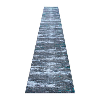 Flash Furniture Marian Collection 3' x 16' Distressed Gray Olefin Area Rug w/ Jute Backing for Entryway, Living Room, Bedroom, Model# OKR-RG1102-316-TQ-GG
