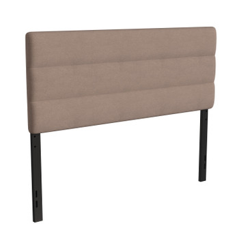 Flash Furniture Paxton Queen Channel Stitched Fabric Upholstered Headboard, Adjustable Height from 44.5" to 57.25" Taupe, Model# TW-3WLHB21-TAN-Q-GG