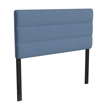 Flash Furniture Paxton Full Channel Stitched Fabric Upholstered Headboard, Adjustable Height from 44.5" to 57.25" Blue, Model# TW-3WLHB21-BL-F-GG
