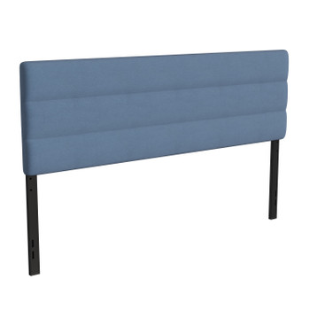 Flash Furniture Paxton King Channel Stitched Fabric Upholstered Headboard, Adjustable Height from 44.5" to 57.25" Blue, Model# TW-3WLHB21-BL-K-GG