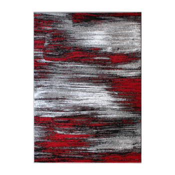 Flash Furniture Rylan Collection 8' x 10' Red Scraped Design Area Rug Olefin Rug w/ Jute Backing Living Room, Bedroom, Entryway, Model# ACD-RGTRZ863-810-RD-GG