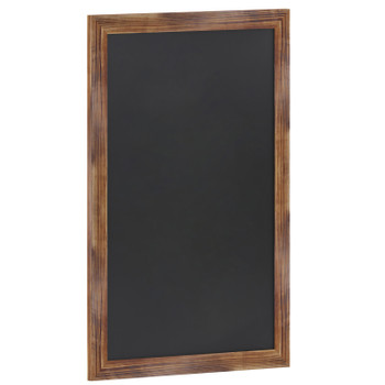 Flash Furniture Canterbury 24" x 36" Torched Wood Wall Mount Magnetic Chalkboard Sign w/ Eraser, Hanging Wall Chalkboard Memo Board for Home, School, or Business, Model# HGWA-3GD-CRE8-791315-GG