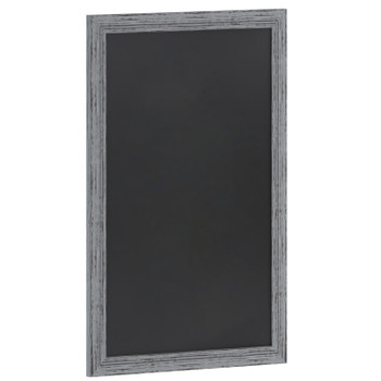 Flash Furniture Canterbury 24" x 36" Rustic Gray Wall Mount Magnetic Chalkboard Sign w/ Eraser, Hanging Wall Chalkboard Memo Board for Home, School, or Business, Model# HGWA-5GD-CRE8-272315-GG