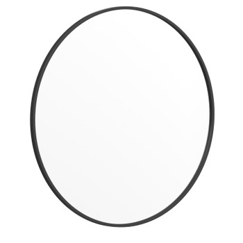 Flash Furniture Julianne 36" Round Black Metal Framed Wall Mirror Large Accent Mirror for Bathroom, Vanity, Entryway, Dining Room, & Living Room, Model# HFKHD-6GD-CRE8-091315-GG