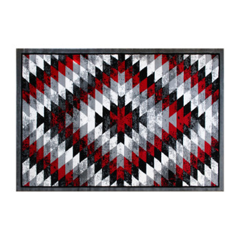 Flash Furniture Teagan Collection Southwestern 5' x 7' Red Area Rug Olefin Rug w/ Jute Backing Entryway, Living Room, Bedroom, Model# OKR-RG1106-57-RD-GG