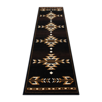 Flash Furniture Amado Collection Southwestern 2' x 7' Brown Area Rug, Model# KP-RGB9072-27-BN-GG