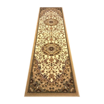 Flash Furniture Mersin Collection Persian Style 2' x 7' Ivory Area Rug Olefin Rug w/ Jute Backing Hallway, Entryway, Bedroom, Living Room, Model# NR-RG10-27-IV-GG