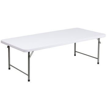 Flash Furniture Paige 4.93-Foot Kid's Granite White Plastic Folding Table, Model# RB-3060-KID-GG
