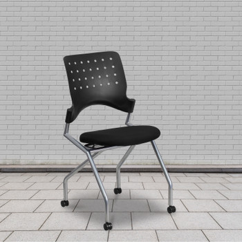 Flash Furniture Galaxy Mobile Nesting Chair w/ Black Fabric Seat, Model# WL-A224V-GG
