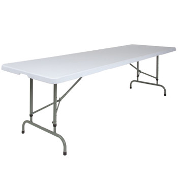 Flash Furniture Kathryn 8-Foot Height Adjustable Granite White Plastic Folding Table, Model# RB-3096ADJ-GG