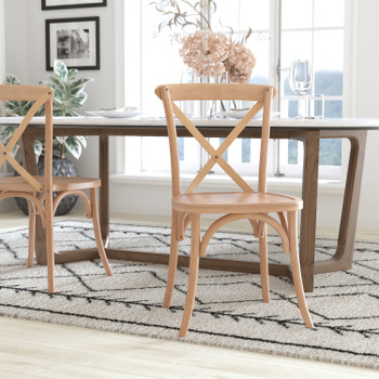 Flash Furniture Advantage Driftwood X-Back Chair, Model# X-BACK-DRIFT