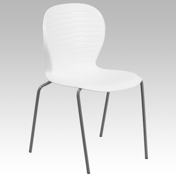 Flash Furniture HERCULES Series 551 lb. Capacity White Stack Chair, Model# RUT-3-WH-GG