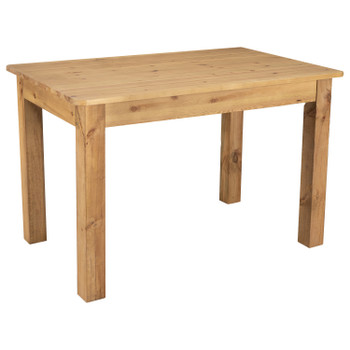 Flash Furniture HERCULES 46" x 30" Rectangular Antique Rustic Light Natural Solid Pine Farm Dining Table, Model# XA-F-46X30-LN-GG