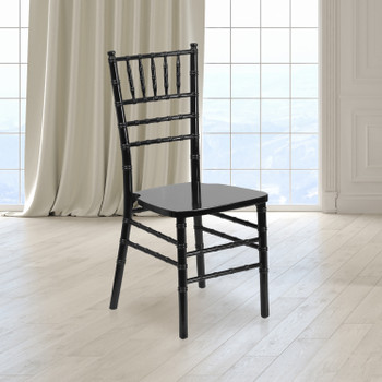 Flash Furniture HERCULES Series Black Wood Chiavari Chair, Model# XS-BLACK-GG