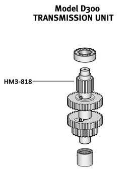 Hobart Transmission Shaft Unit D300For Hobart Mixer (Made In The USA), Model# hm3-818