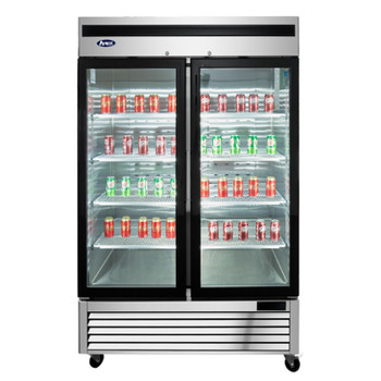 Atosa Two Glass Door Merchandiser Cooler, Model# MCF8707GR