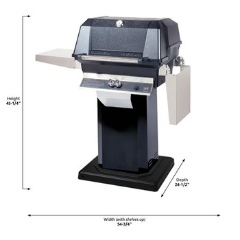 MHP Propane Grill 40K Btu Sear Magic Mounted Base, Model# WNK4DD-PS-OCOL-B-OP-P