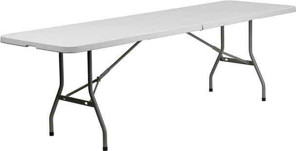 Flash Furniture 30''W x 96''L Plastic Bi-Folding Table Model RB-3096FH-GG