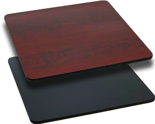 Flash Furniture 30'' Square Table Top with Natural or Walnut Reversible Laminate Top Model XU-MBT-3030-GG