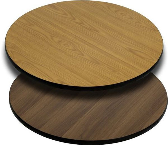 Flash Furniture 30'' Round Walnut Veneer Table Top Model XU-RD-30-WNT-GG