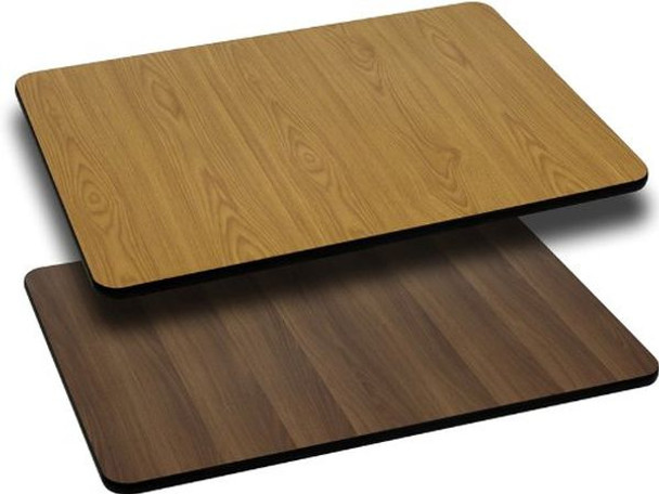 Flash Furniture 30'' x 42'' Rectangular Walnut Veneer Table Top Model XU-WNT-3042-GG