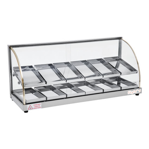 Skyfood 37" Economy Food Warmer Display Case Double Shelf, Model# FWDE2-37