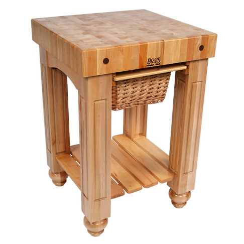 John Boos Butcher Block TablesCu-Gb Gathering Block25X24X4 Natural Al Cream Top (Made In The USA), Model# CU-GB25-N