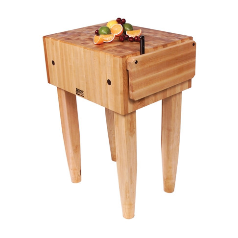 John Boos Pca Butcher Block10 Deep18X18X10W/Holder Legs Black (Made In The USA), Model# PCA1-BK