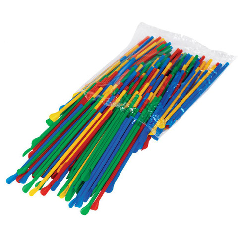 Paragon Spoon Straws Multicolor 200 Pack, Model# 6510